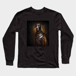 Valiant German Shorthaired Pointer - Medieval German Knight Long Sleeve T-Shirt